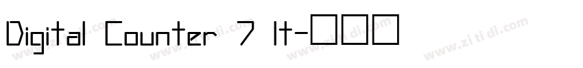 Digital Counter 7 It字体转换